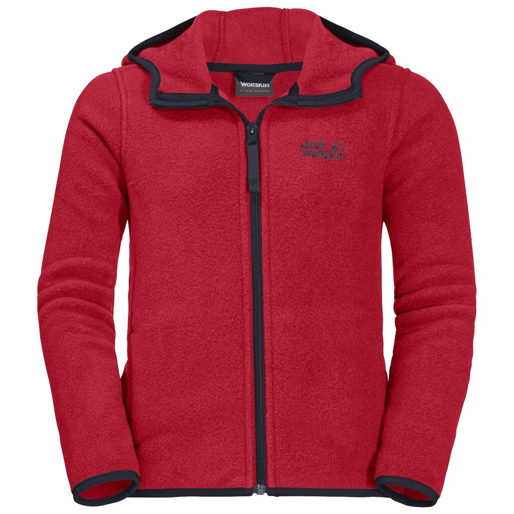 Jack Wolfskin BAKSMALLA HOODED fleece ζακετεσ παιδικά κοκκινα | GR1724859